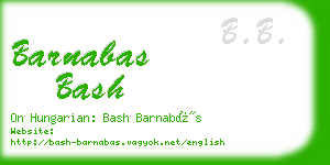 barnabas bash business card